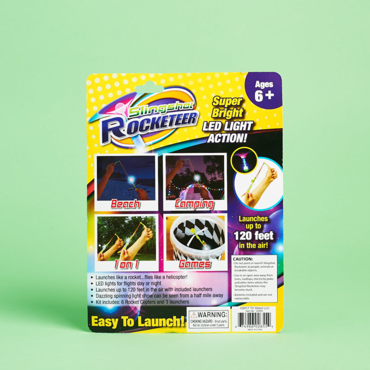 rocket toy back of package