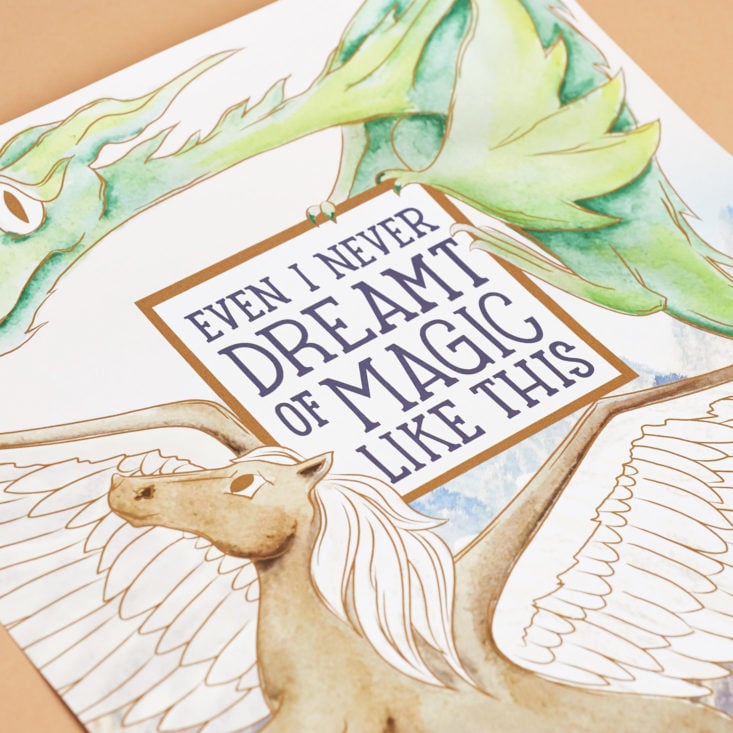 narnia pegasus print with quote