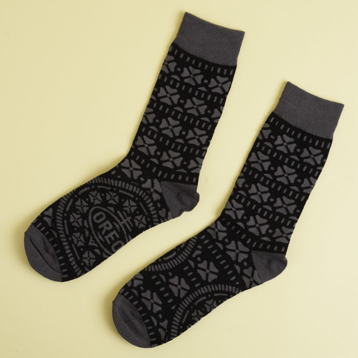 Grey and black OREO socks