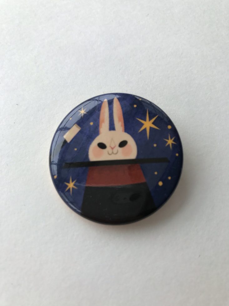 Rabbit in a Hat Button