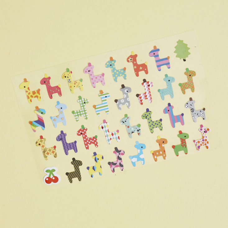 patterned petite giraffe stickers