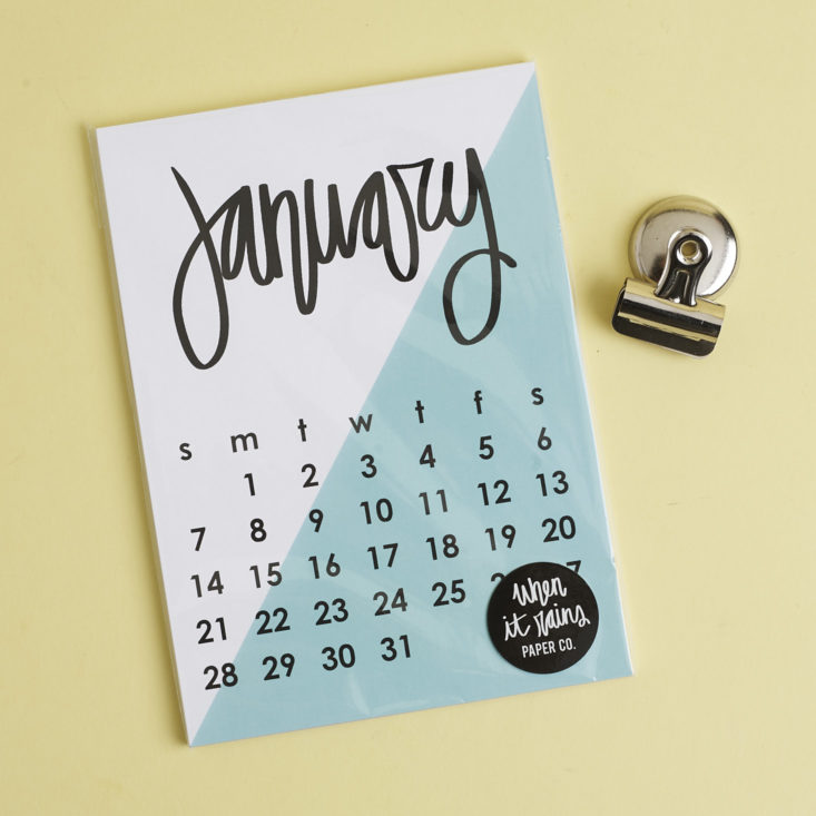2018 Calendar with Magnetic clip