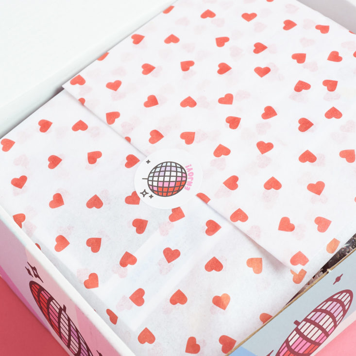 heart paper wrapped quirky crate items