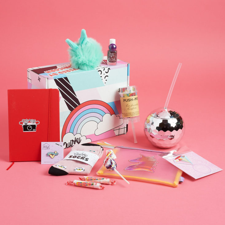 all items inside the december 2017 quirky crate