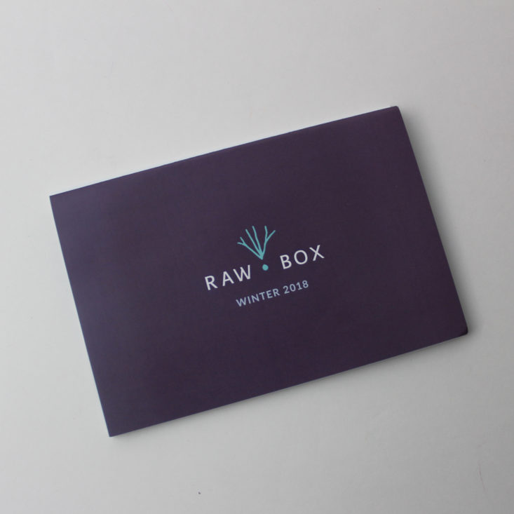 Rawbox January 2018 Booklet cover