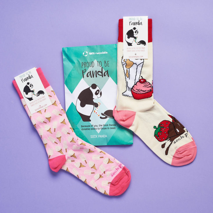 January's socks feature festive treats perfect for Valentine's Day