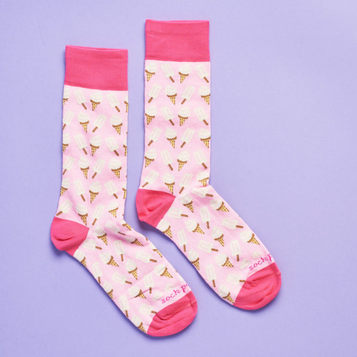 Pink Ice Cream Socks by Sock Panda