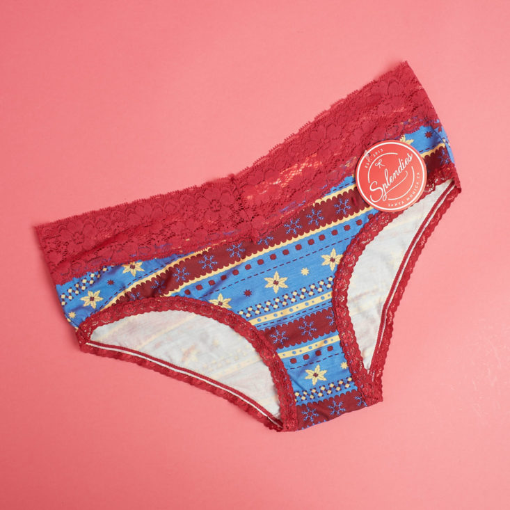 holiday pattern red and blue underwear