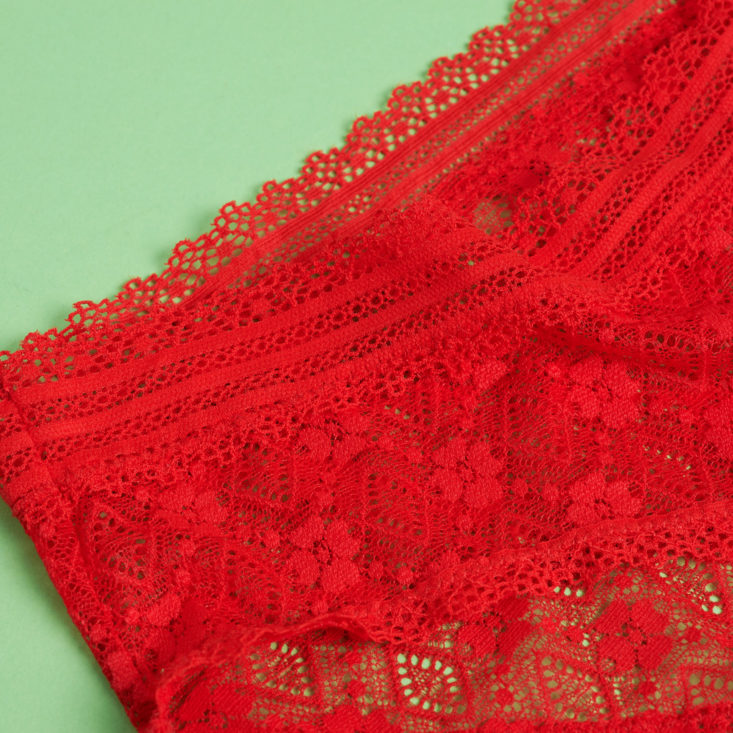 red lace underwear closeup