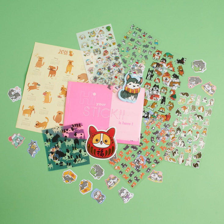 all stickers inside the december 2017 stickii club pack