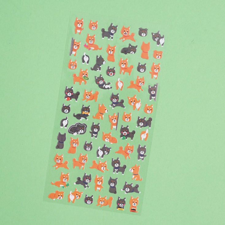 shiba inu small sticker sheet