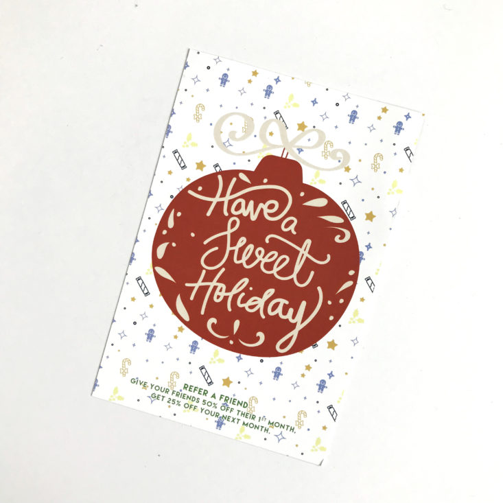 Sweets GiftBox December 2017 - Monthly Card