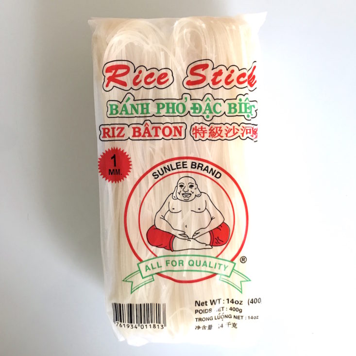Takeout Kit December 2017 - vietnamese pho - rice stick pho noodles