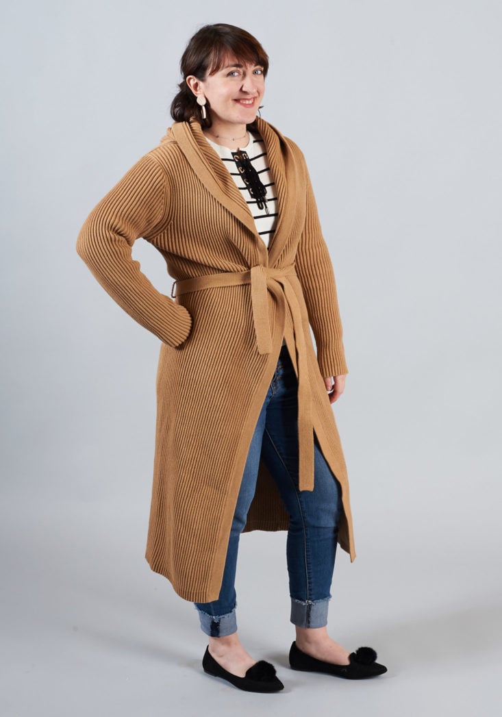 long tan jcrew cardigan