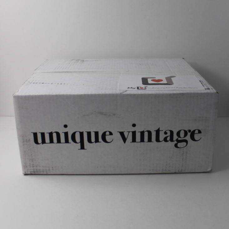 Unique Vintage January 2018 Box closed