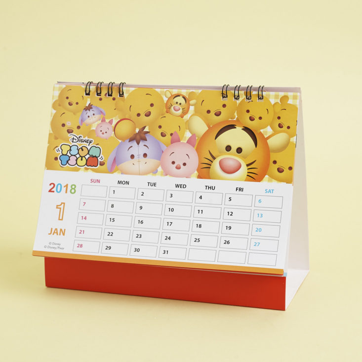 January page of Disney Tsum Tsum Cute Calendar