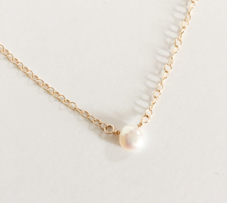 14K Gold-Fill Freshwater Pearl Necklace by K. Leone Designs closeup