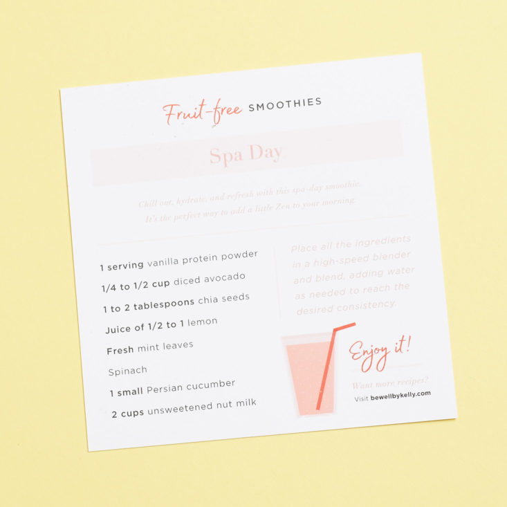 smoothie recipe card