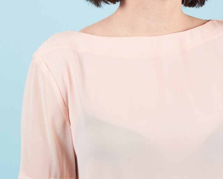 pale pink blouse detail