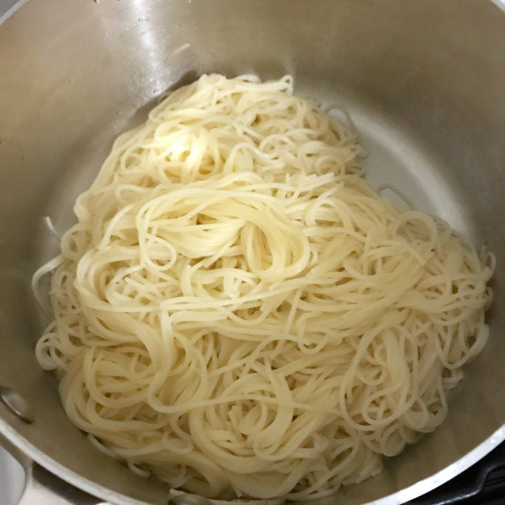 cooked angel hair pasta