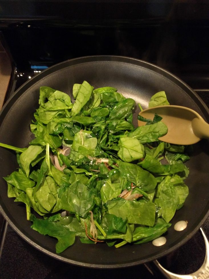 spinach cooking