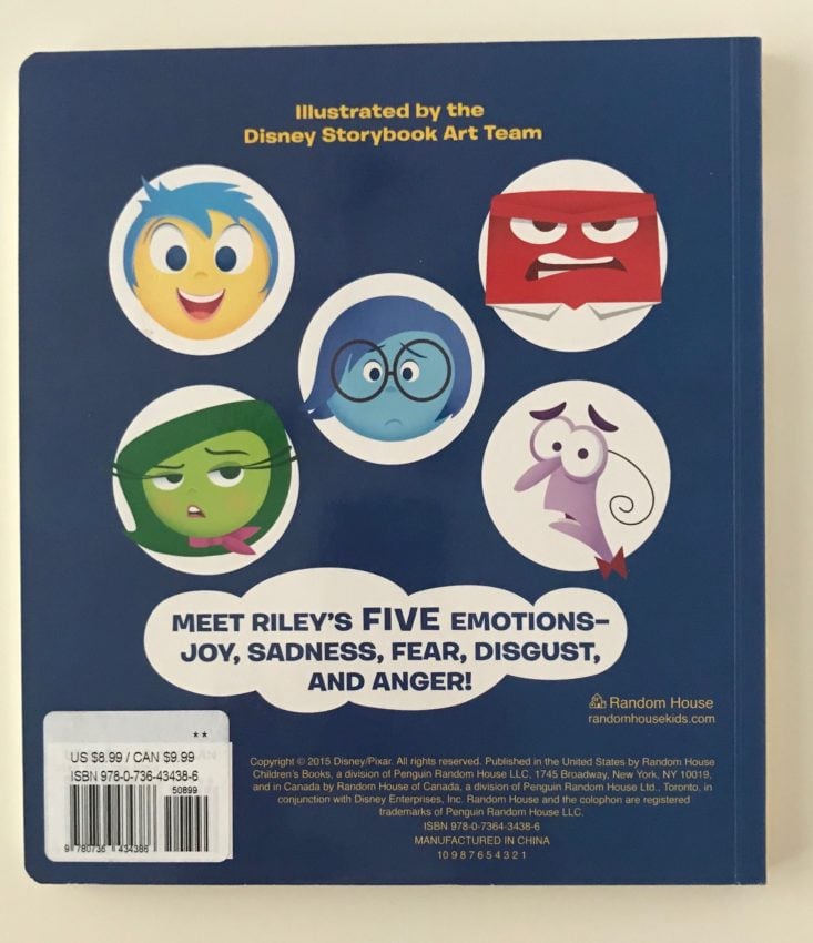 Inside Out: Meet the Emotions by Disney Pixar back cover
