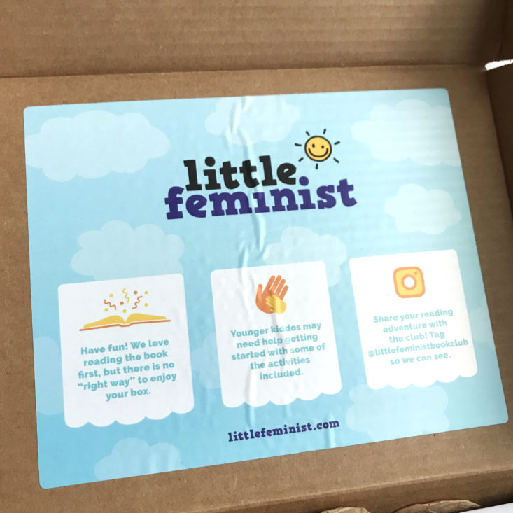 Little Feminist Book Club + Activity Box February 2018 - Box Sign