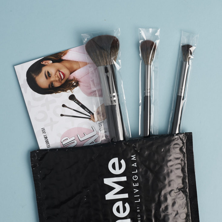 LiveGlam MorpheMe package with brushes popping out