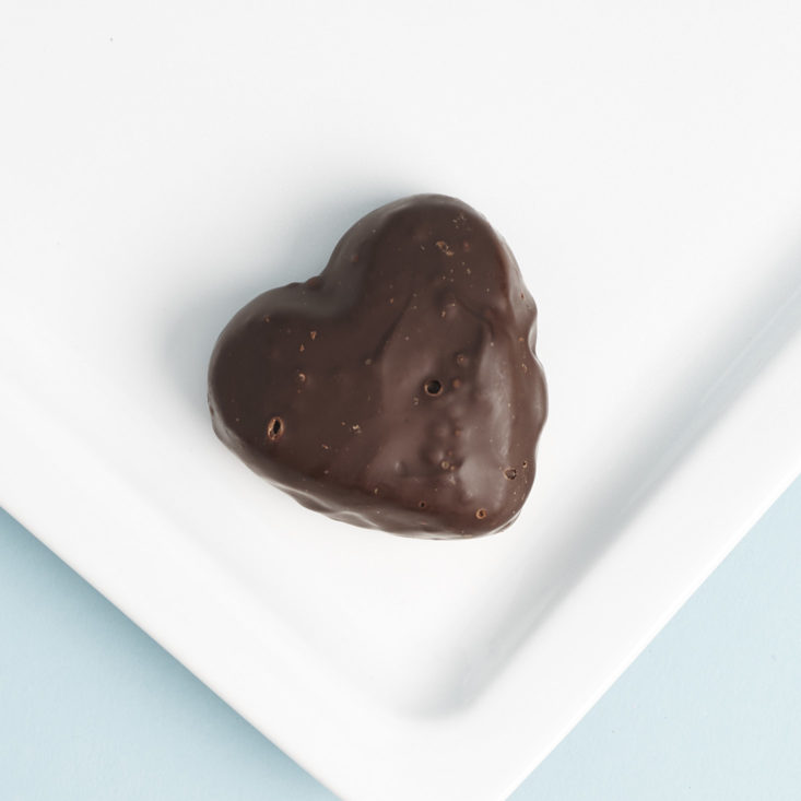 Nikki's Cookies Chocolate Valentine Heart on plate