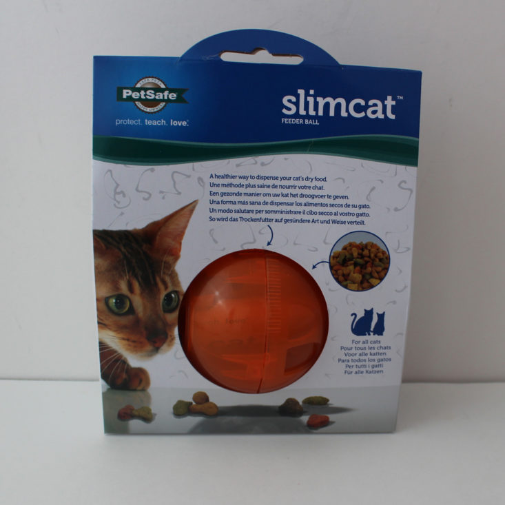 Petsafe Slimcat Feeder Ball in packaging