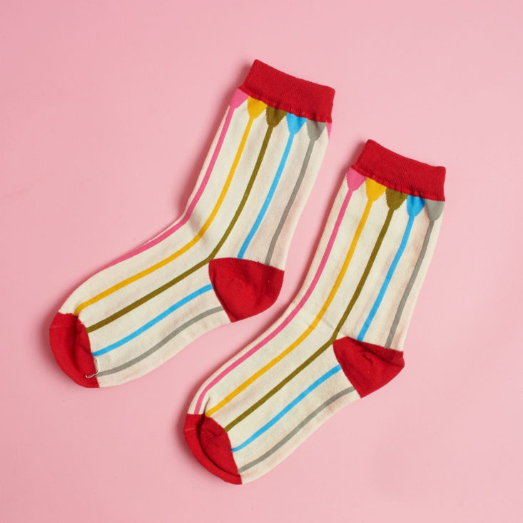 side by side rainbow socks