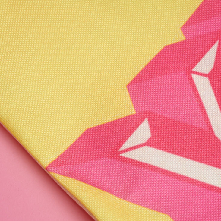 close up on pillowcase fabric