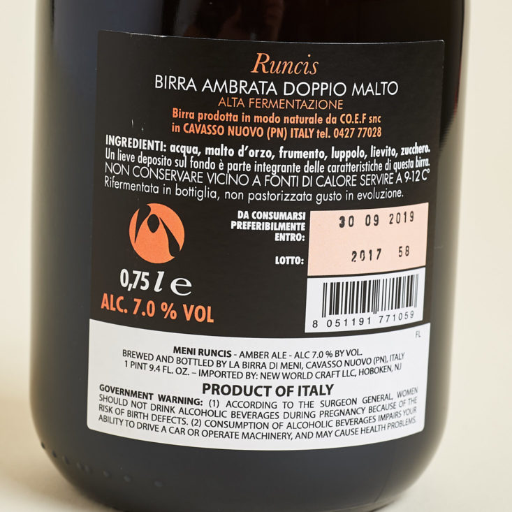 beer bottle label