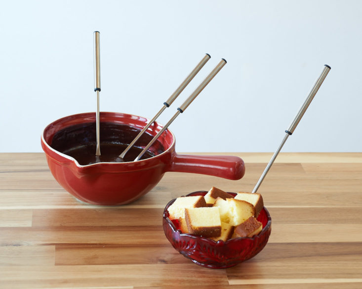 fondue set up 