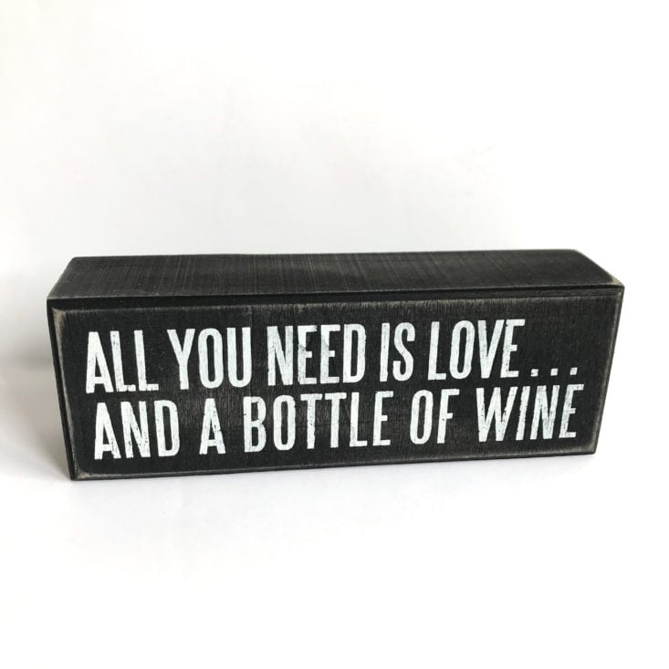 Uncorked Box February 2018 - Wodden Sign
