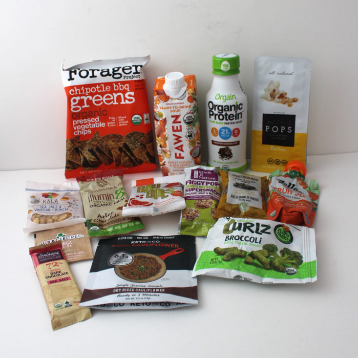 Vegan Cuts Snack January 2018 Review Box Contents