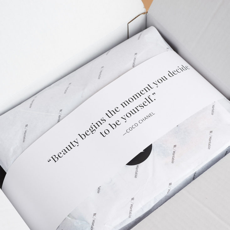 how the wantable fitness edit box is packaged
