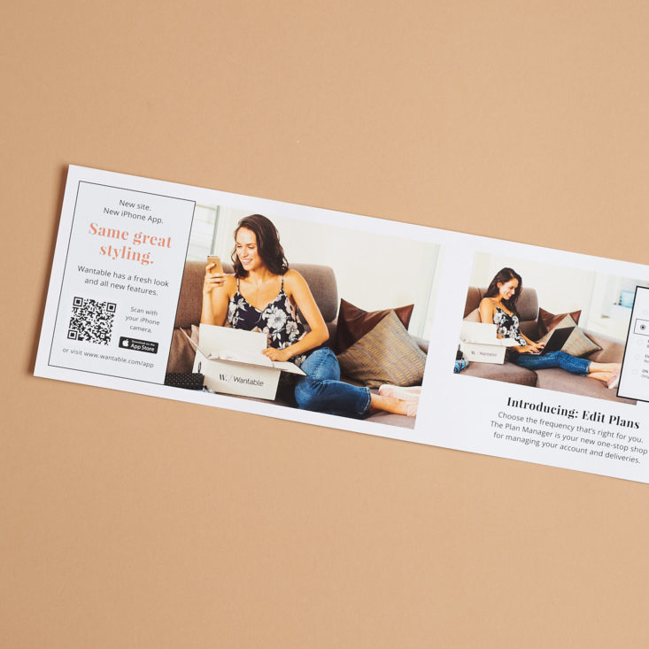 informational strip in wantable fitness edit