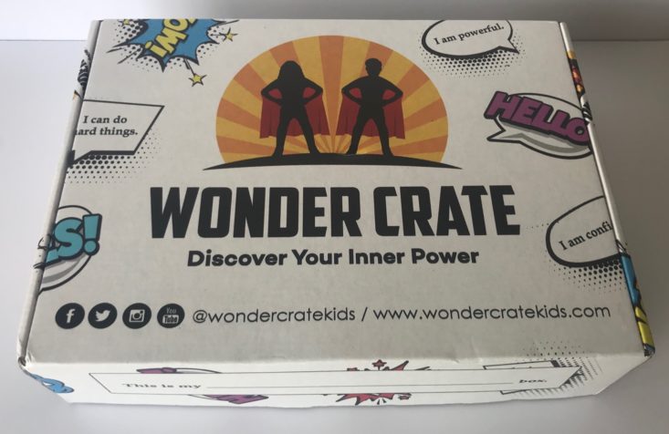 Wonder Crate Box Review February 2018 Box closed