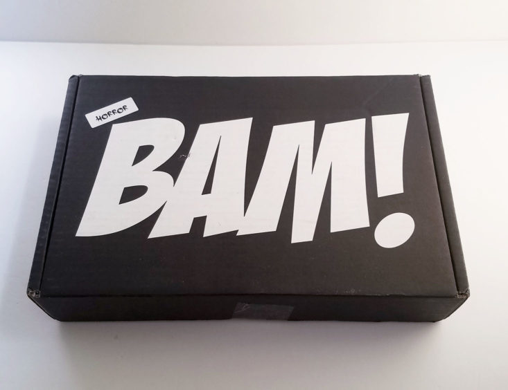 BAM! Horror Subscription Box January 2018 box closed