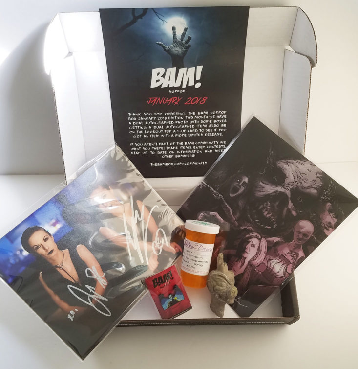 BAM! Horror Subscription Box January 2018 review
