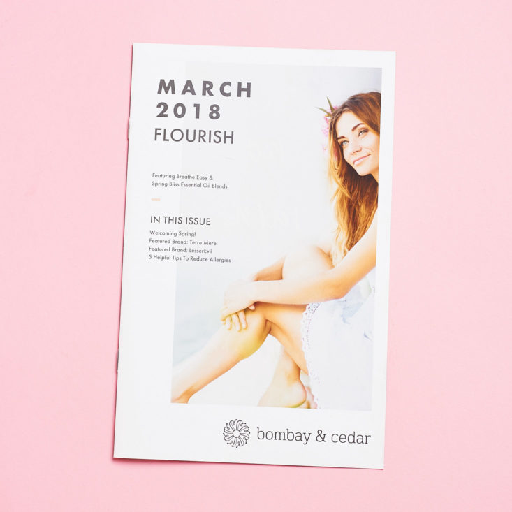 march 2018 flourish bombay and cedar box mini magazine