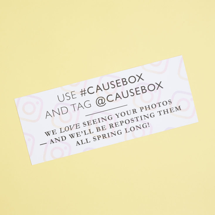 sharing info for causebox