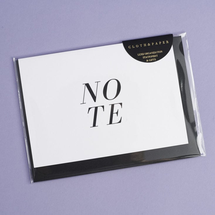 "Note" Greeting card in package