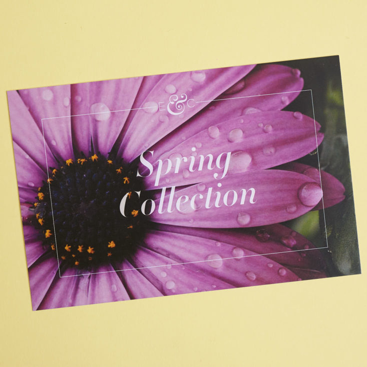 spring collection info card