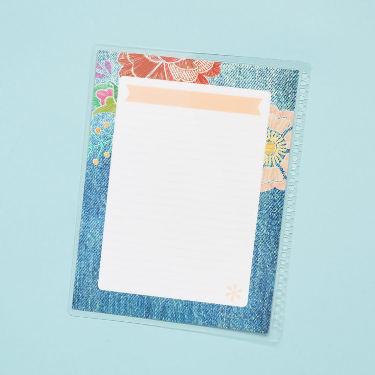 boho flowers notebook cover with white dry erase section