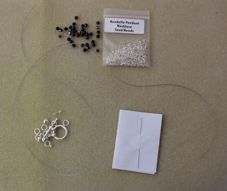 Rondelle Pendant Necklace project supplies
