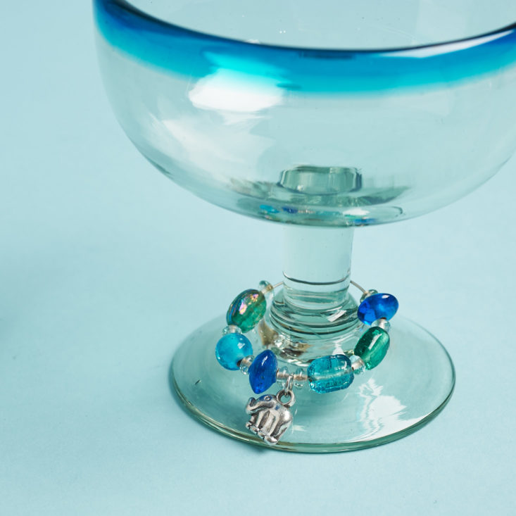 fish drink marker on glass