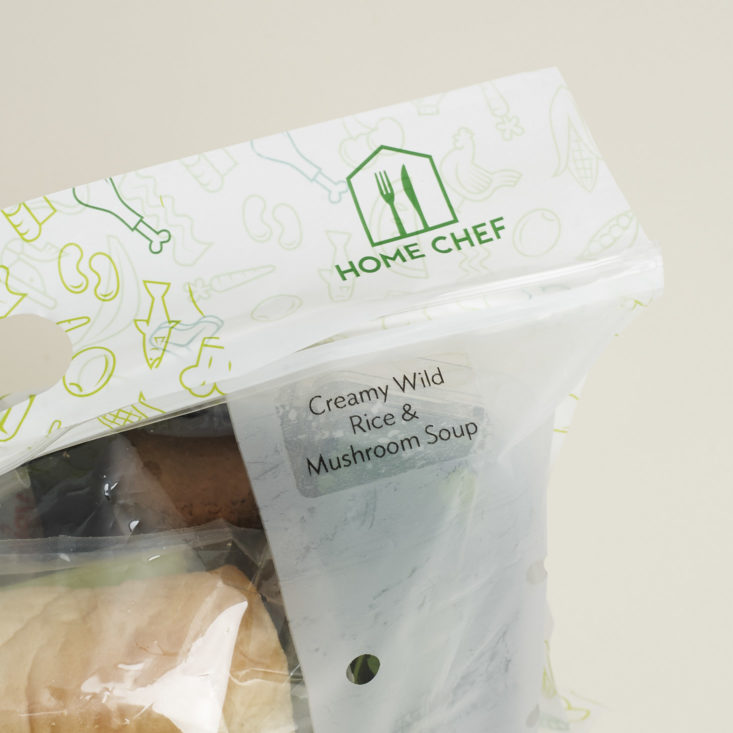 Creamy Wild Rice & Mushroom Soup label on bag