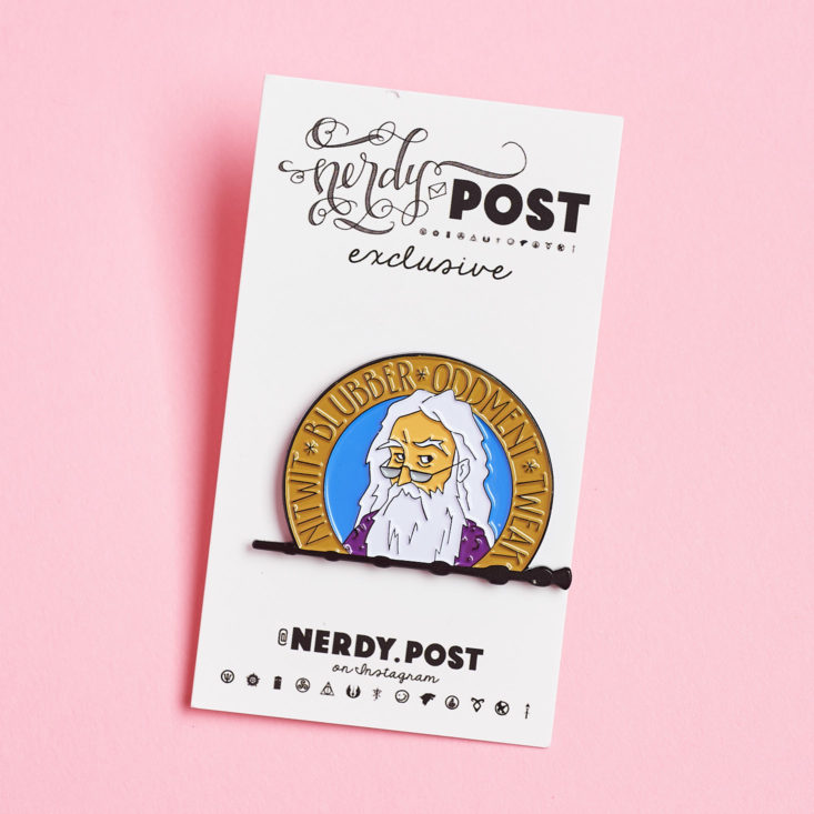 nerdy post enamel pin